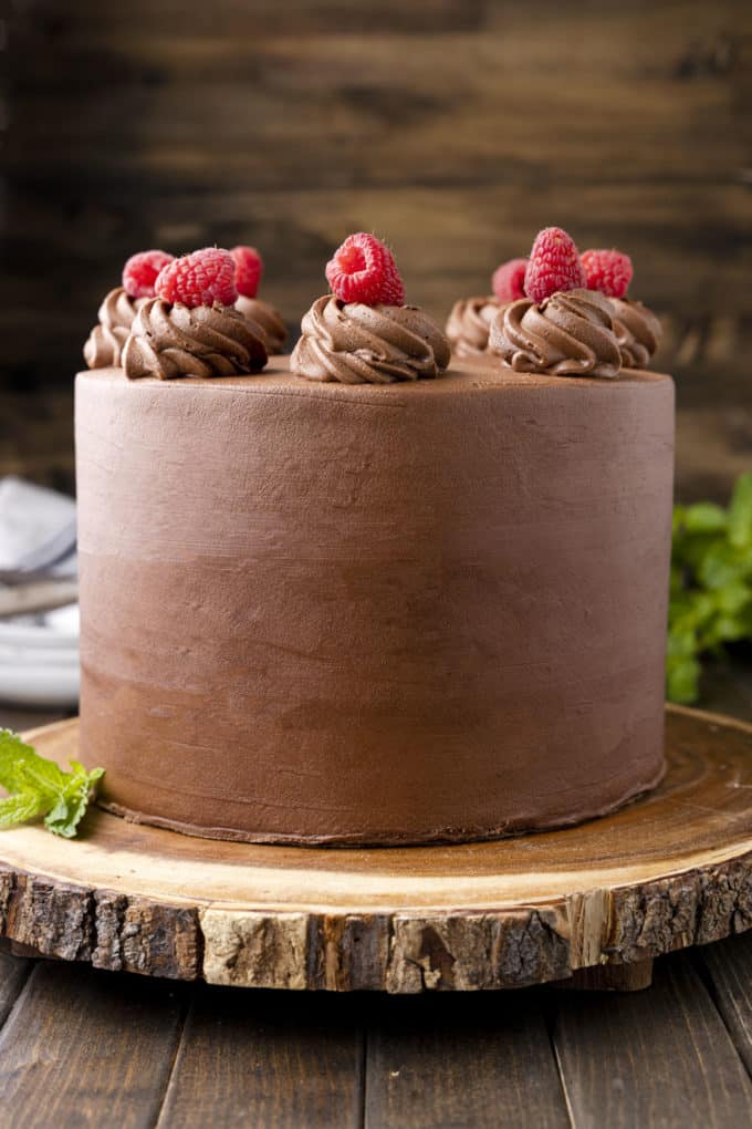 Homemade Chocolate Raspberry Cake | The First Year