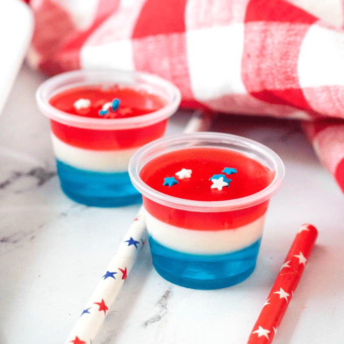 Red, White, and Blue Jello Shots With Vodka | The First Year