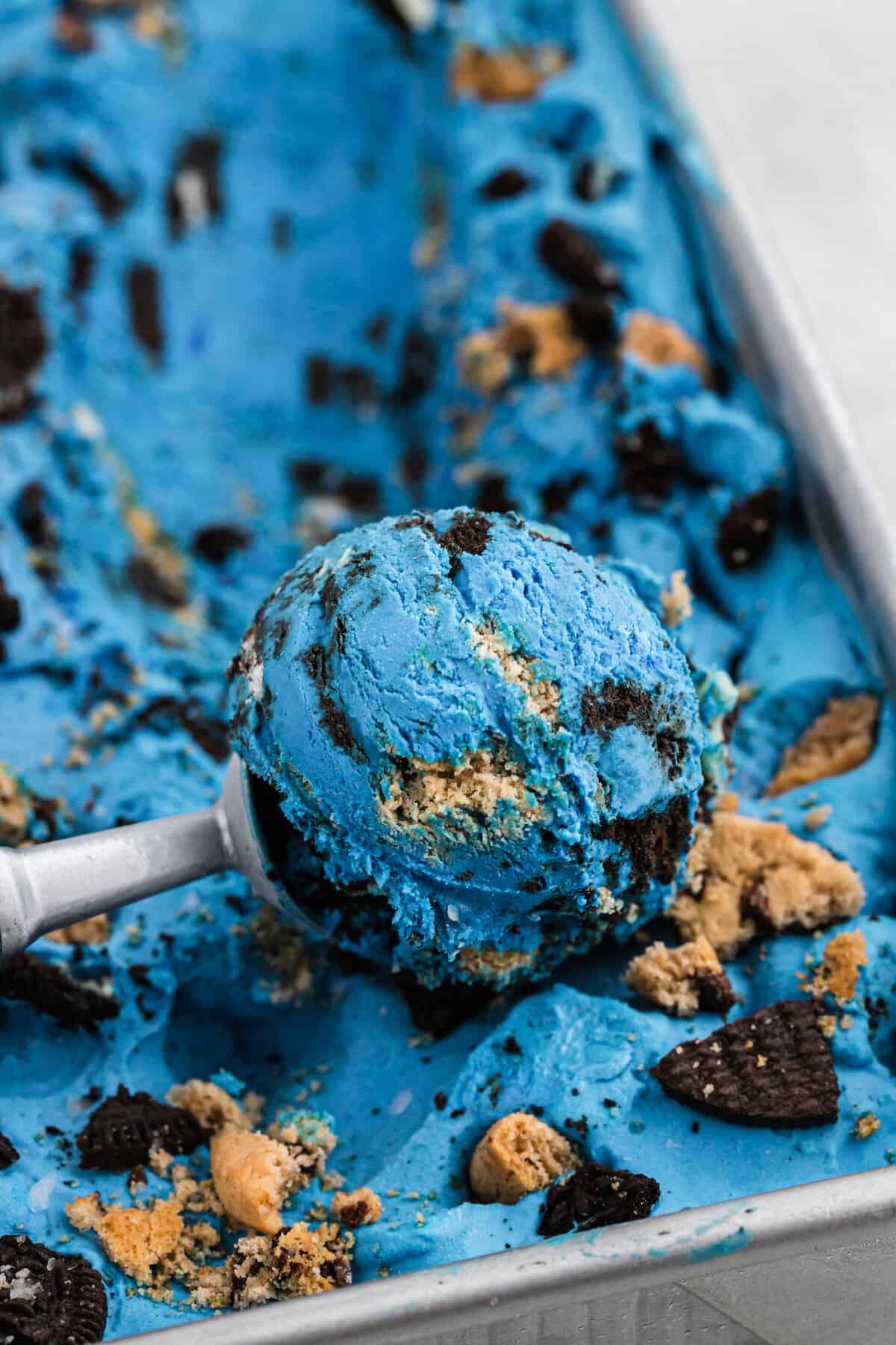 Homemade Cookie Monster Ice Cream