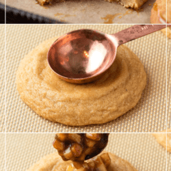 Graphic showing process of making apple pie cookies