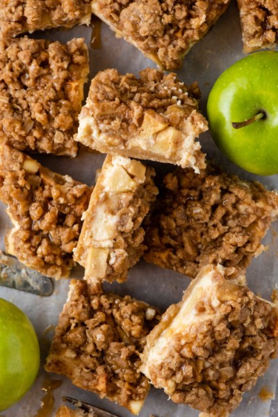 Caramel Apple Cheesecake Bars With Streusel | The First Year