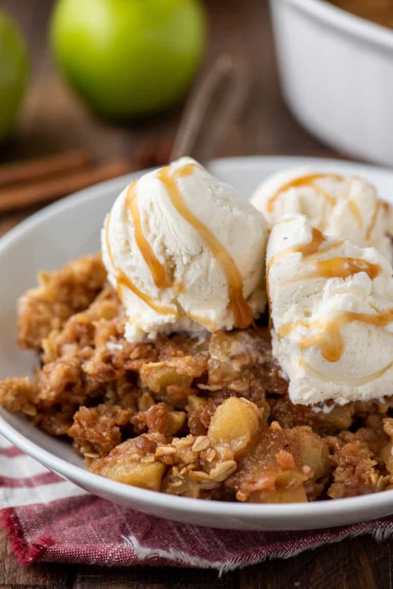 Irresistible Caramel Apple Crisp