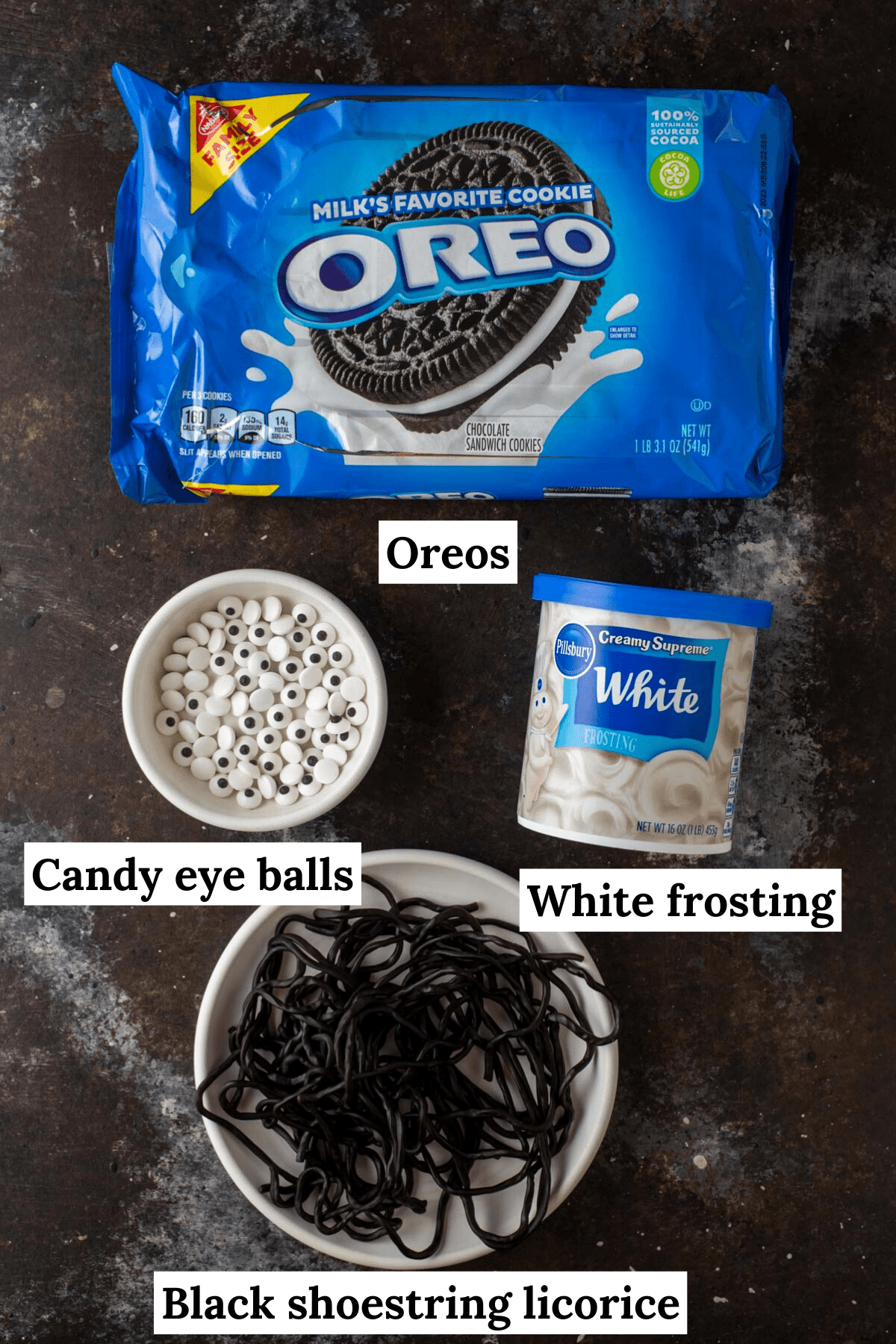 Oreo spider cookie ingredients