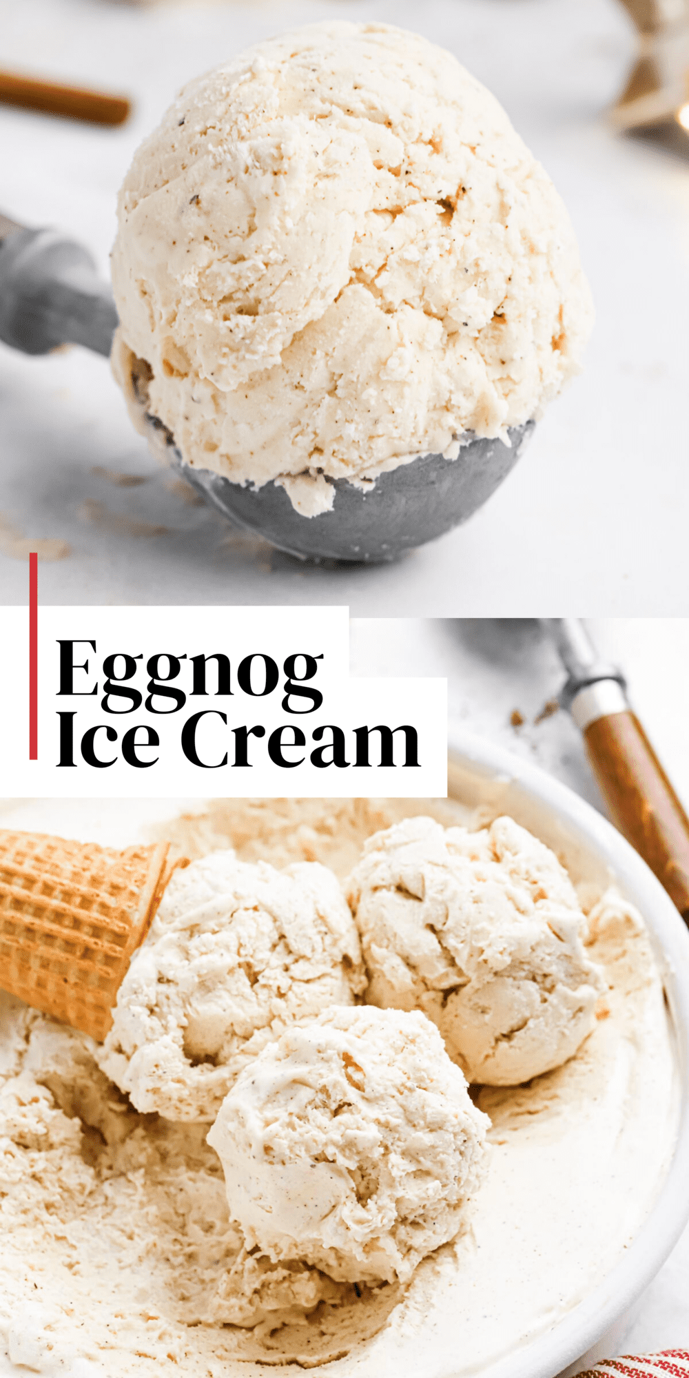 Eggnog Ice Cream Recipe (Easy) The First Year