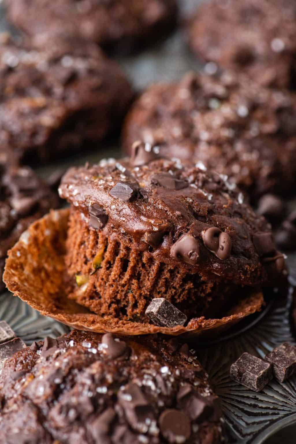 Zucchini Muffins With Chocolate Chips - The First Year