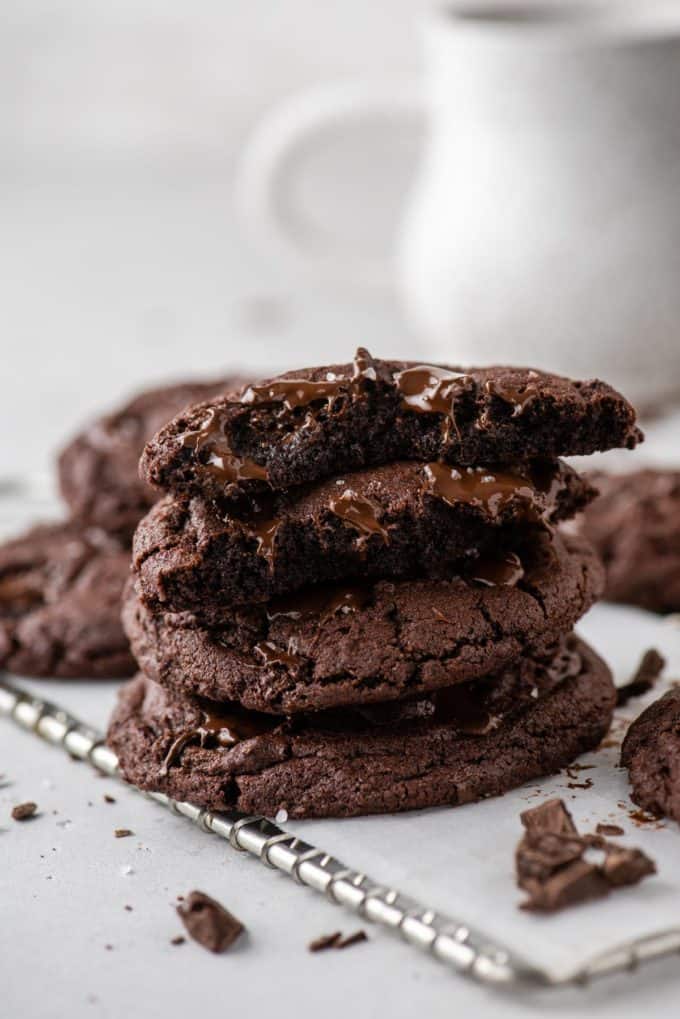 Thick & Chewy Chocolate Cookies l The First Year