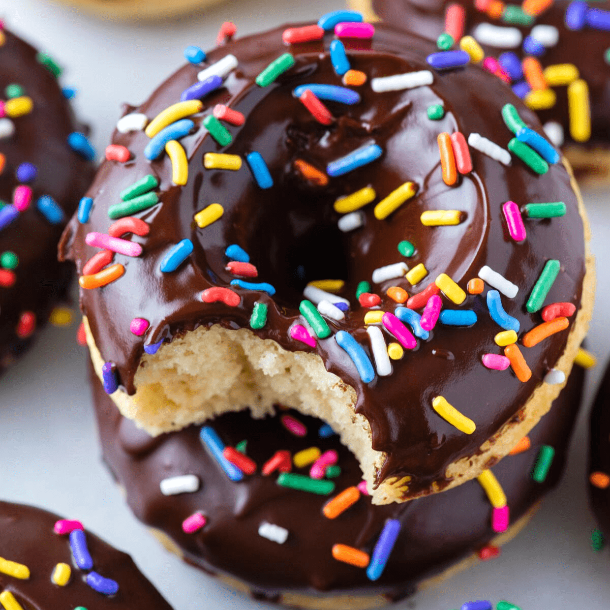 chocolate donut with sprinkles