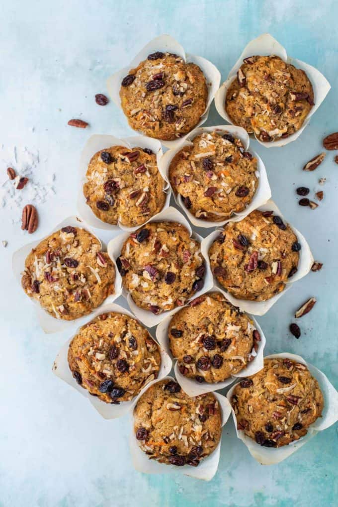 Morning Glory Muffins with apple, pineapple and carrots!