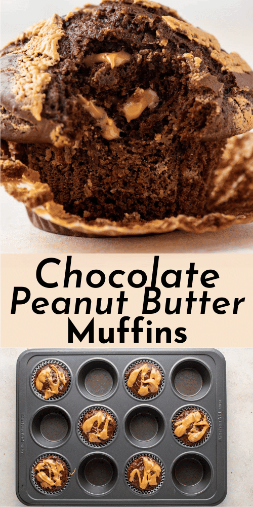 Chocolate Peanut Butter Muffins - The First Year