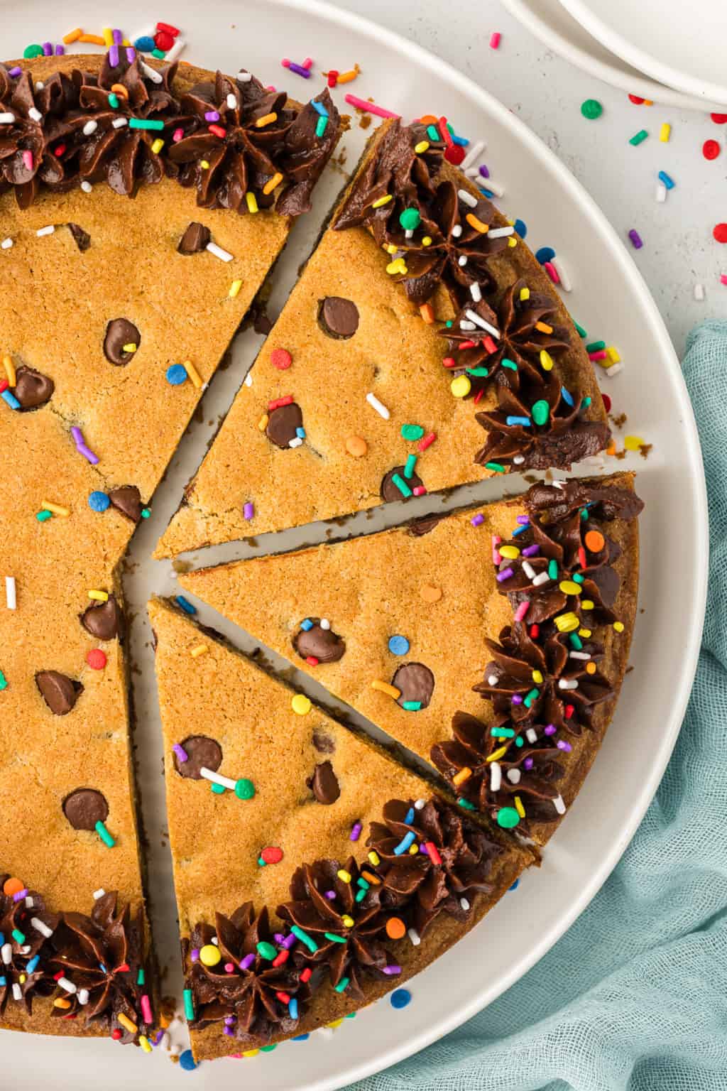 Homemade Cookie Cake (Chocolate Chip Cookie Cake) The First Year Homemade Cookie Cake (Chocolate Chip Cookie Cake) The First Year